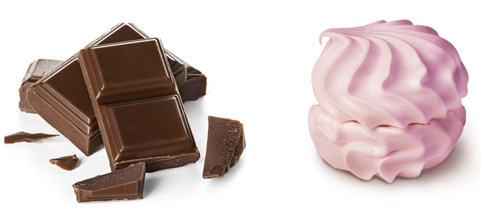 Шоколад и зефир