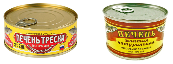 Печень минтая и трески