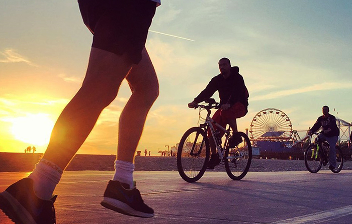 Бег и велосипед