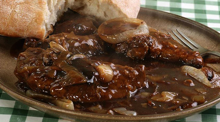 Блюдо с бараньей печенью