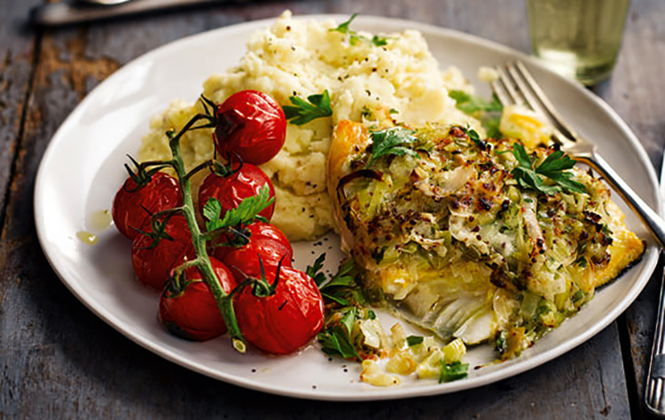 Блюдо с пикшей