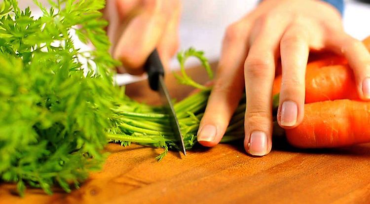 Отрезание ботвы