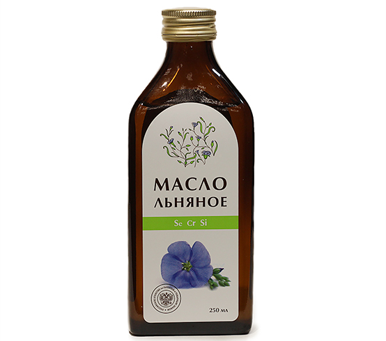 Бутылка льняного масла