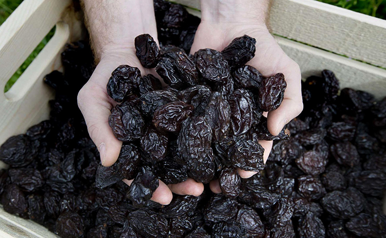 Чернослив в руках