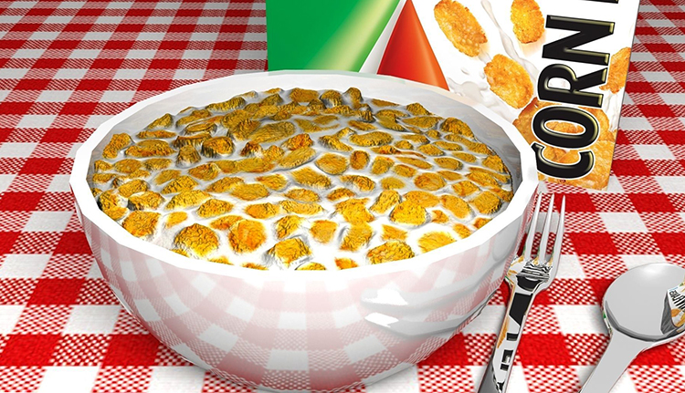 Кукурузные хлопья на молоке