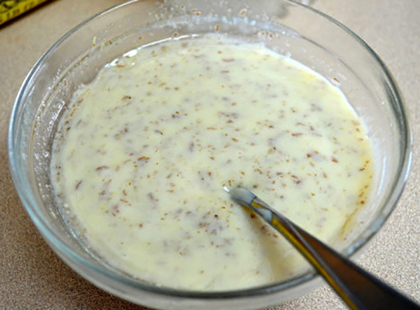 Льняная мука с кефиром