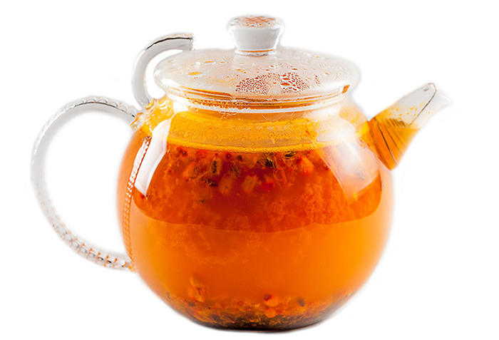 Горячий чай из облепихи