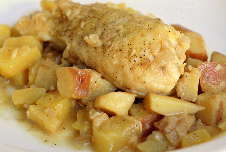 Хек с картошкой