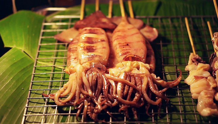 Кальмары на гриле