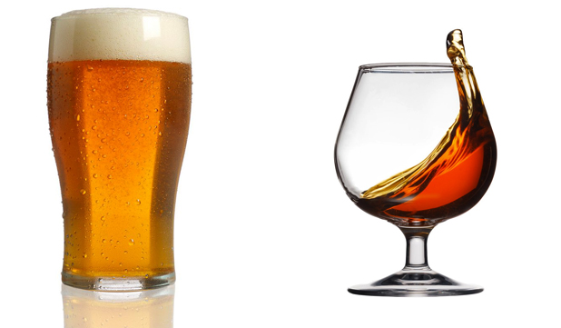 Пиво и коньяк
