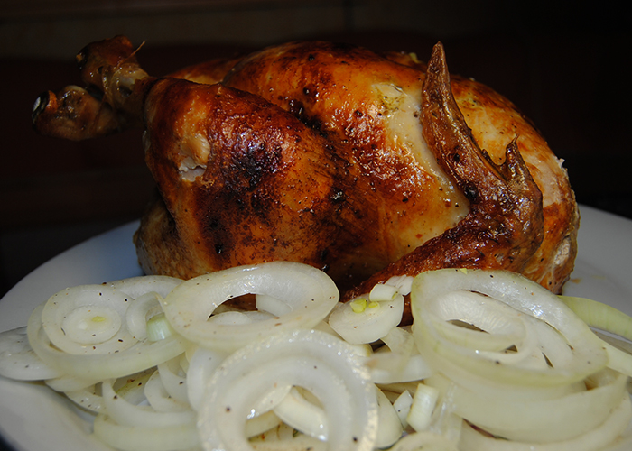 Курица с луком