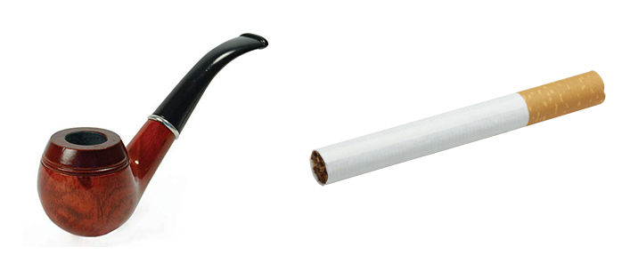 Трубка и сигарета