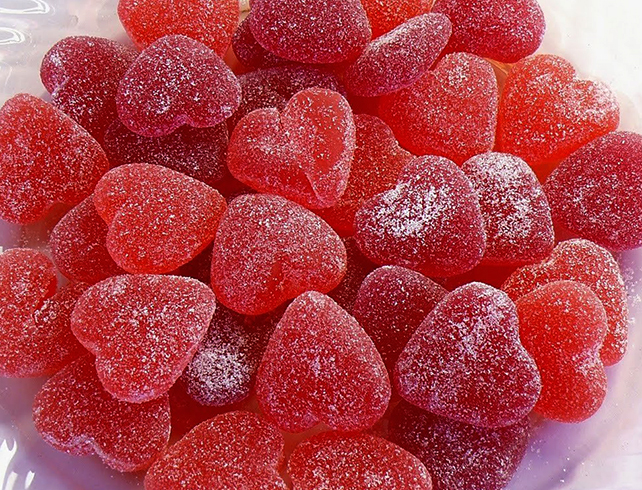 Мармелад в форме сердечек