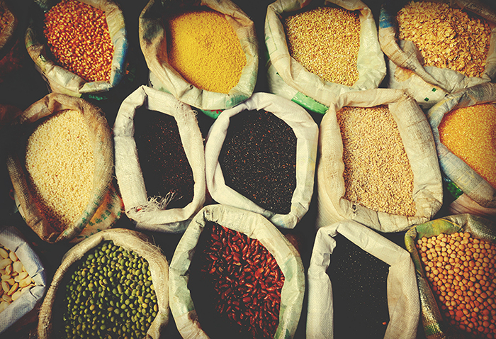 Много еды с фитиновой кислотой