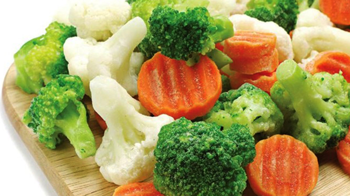 Много замороженных овощей