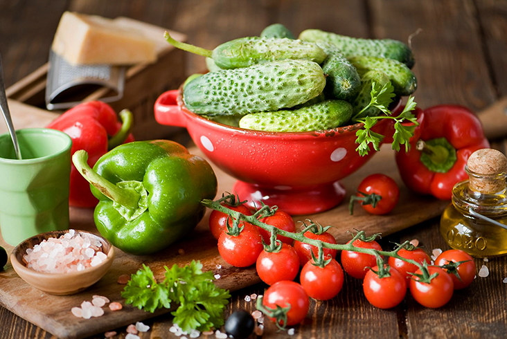 Много растительной еды