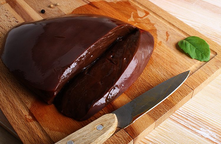 Нарезанная печень