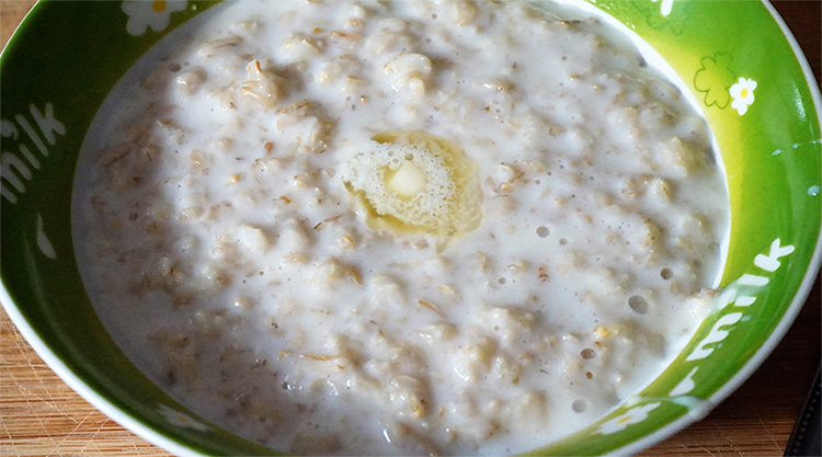 Овсяная каша перед употреблением