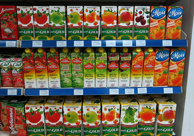 Пакетированные соки