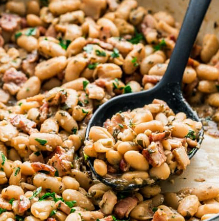 Приготовленная белая фасоль