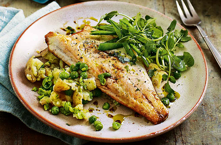 Приготовленный морской окунь