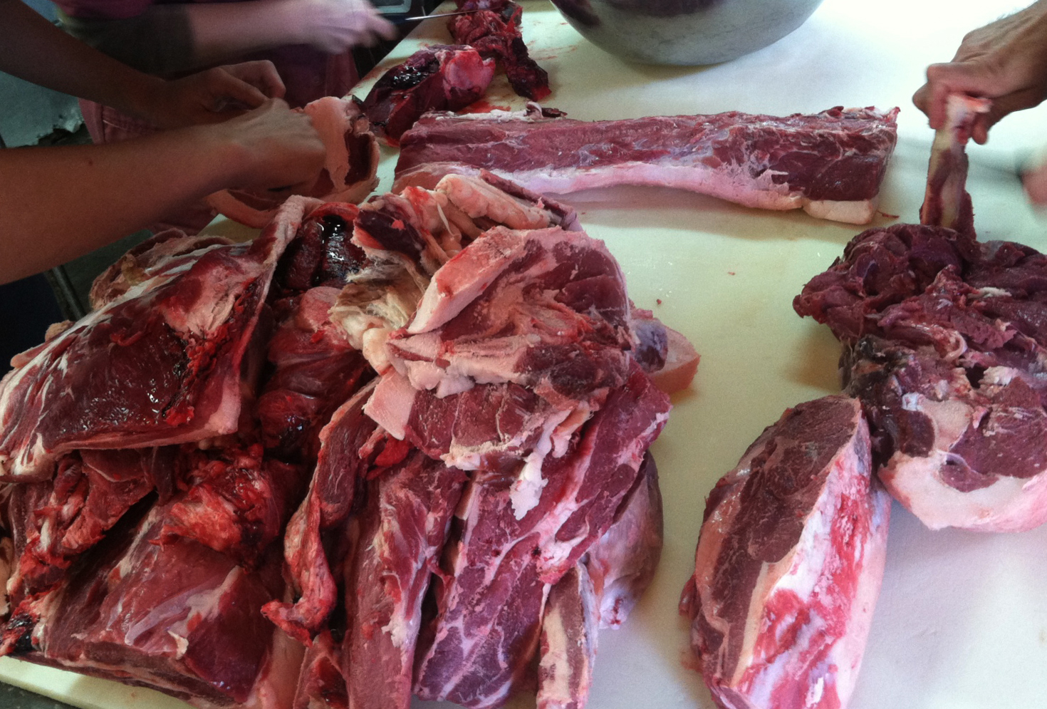 Разделка мяса кабана