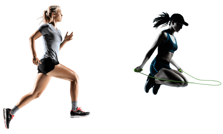 Бег и прыжки на скакалке