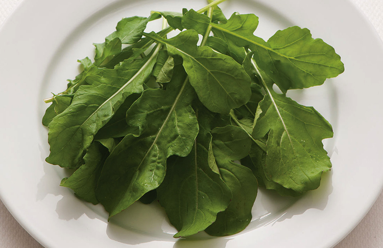 Тарелка с рукколой