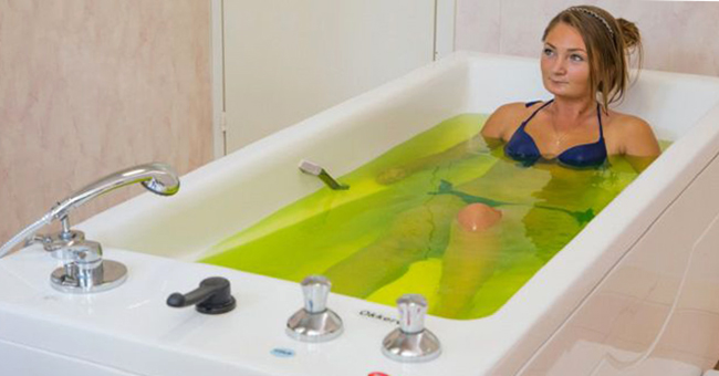 Прием скипидарной ванны