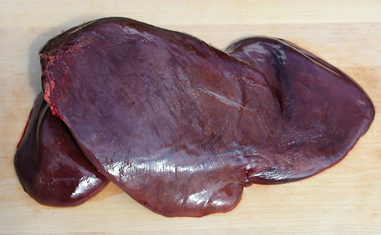 Свежая говяжья печень