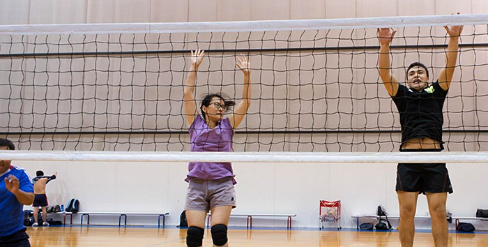 Тренировка по волейболу