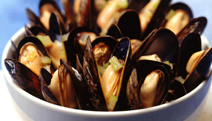 Вареные мидии