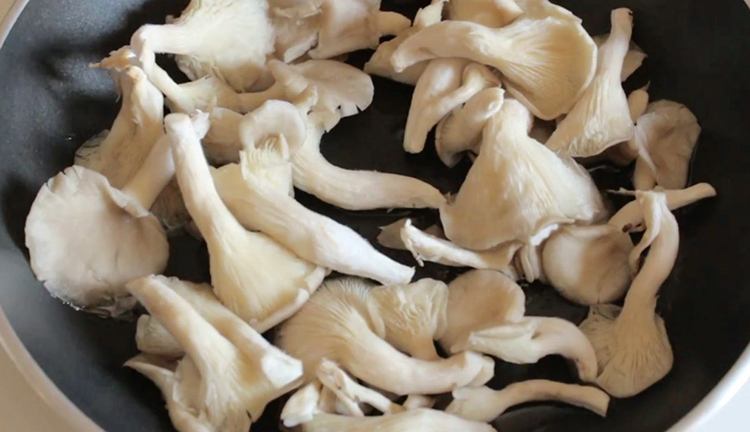 Вешенки в сковородке