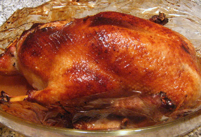 Запеченная утка в рукаве