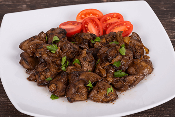 Жаренная баранья печень