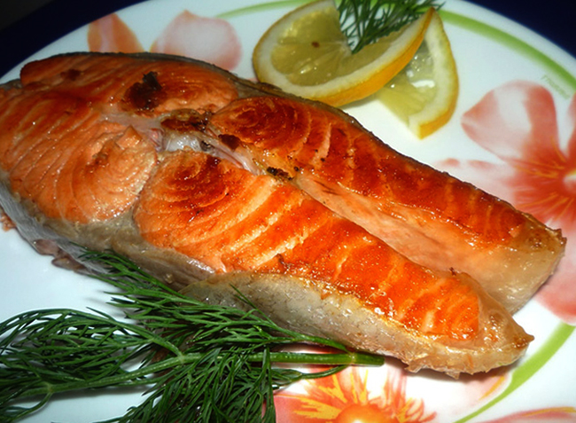 Жаренная кета