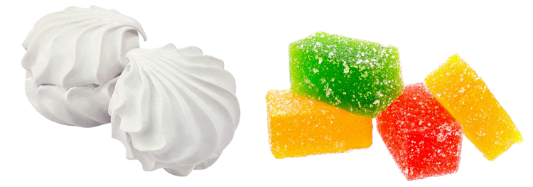 Зефир и мармелад