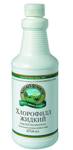 Бутылка жидкого хлорофила
